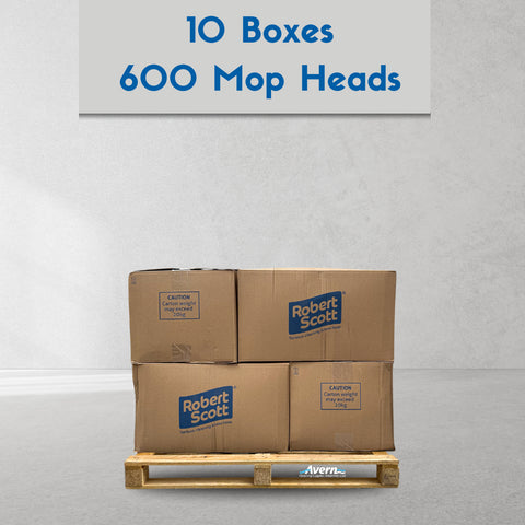 Mop Heads Large Big White 120g (Push Fit) Half Pallet (600 Mops)