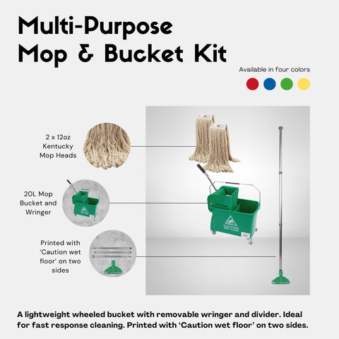 Kentucky Mop and bucket Set With Wringer 20L