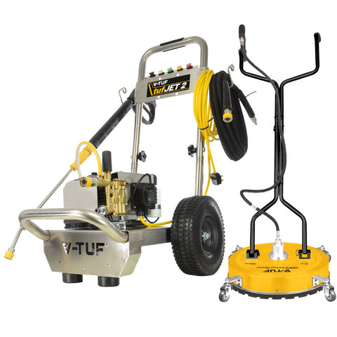 V-TUF TUFJET2-240V Cold Pressure Washer 130Bar 18L/Min 240v Patio Kit