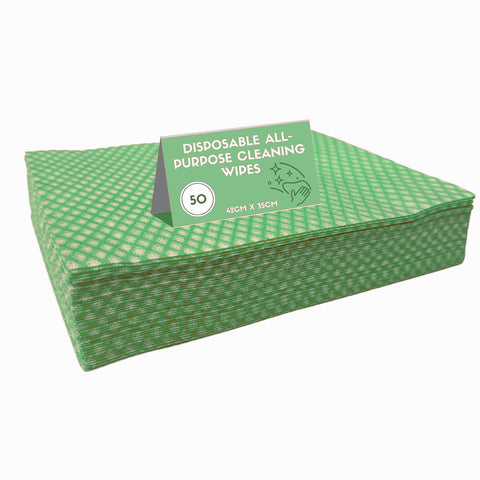 Abbey Handy Wipes Large 42x35cm Green 50 Pack