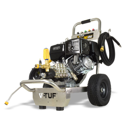 Front view V-TUF DD130 13HP Honda Petrol Cold Pressure Washer 