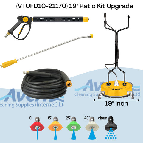 Kit for V-TUF Cold Diesel Pressure Washer includes a hose, 5 nozzles, spray cannon, lance and surface cleaner