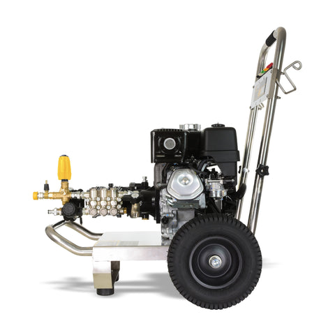 Side view of V-TUF GB080 9HP Honda Petrol Cold Pressure Washer 