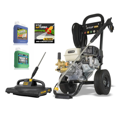 V-TUF GPT200-KIT2 6.5HP Honda Cold Petrol Pressure Washer 190Bar (2755Psi) 12L/Min Patio Kit