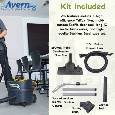 Nuvac PRP180 Compact Commercial Dry Henry Vacuum Cleaner - Numatic Reflo (VNP180)