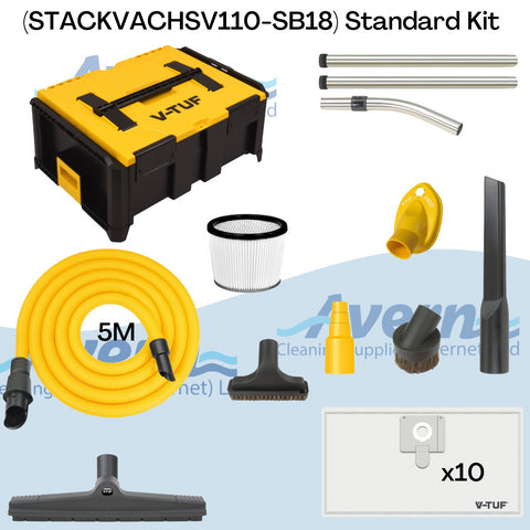 V-TUF STACKVACHSV110-SB18 M Class Dust Extractor 110v 26L- Inc Power Tool Take Off