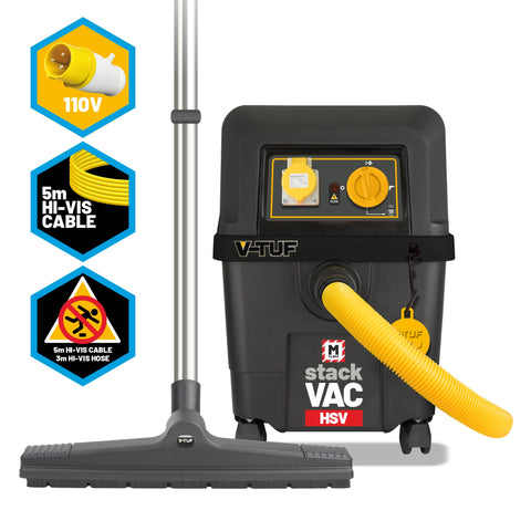 V-TUF STACKVAC HSV M Class Dust Extractor 110v 26L- Inc Power Tool Take Off