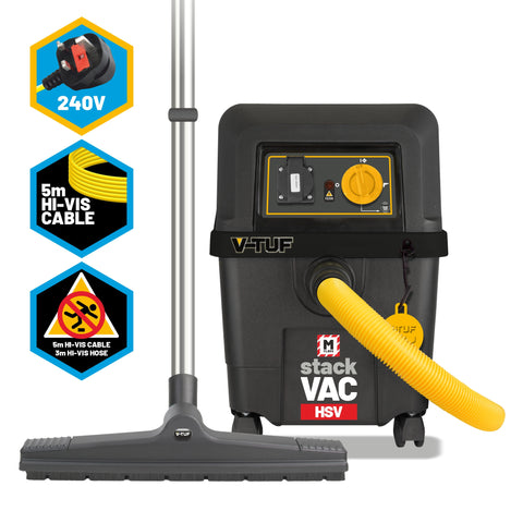 V-TUF STACKVAC HSV M Class Dust Extractor 240V 30L- Inc Power Take Off