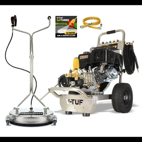 V-TUF TORRENT3-KIT1 15HP Petrol Cold Pressure Washer 275Bar (4000Psi) 15L/Min Patio Kit