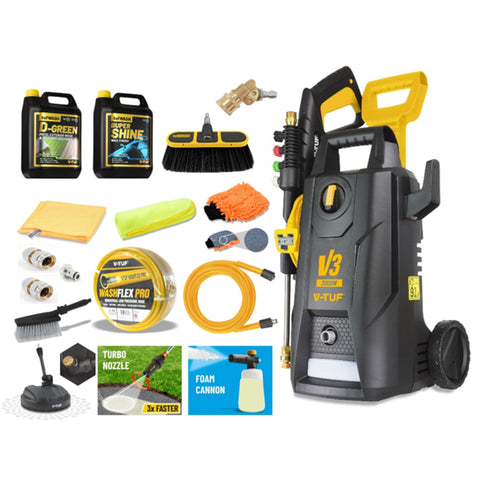 V-TUF V3 Pressure Washer Bundle 150Bar MASTER PRO Patio & Car Bundle