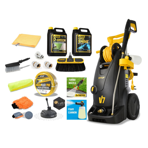 V-TUF V7 Commercial Pressure Washer 195Bar (2828PSI) PRO Patio Car Bundle