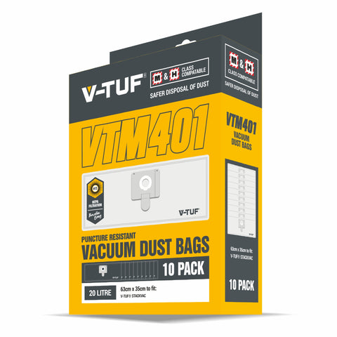 V-TUF VTM401 Vacuum Bags 10 Pack