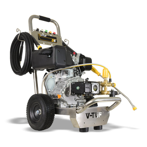 Side view V-TUF D5 Diesel Cold Pressure Washer 150Bar