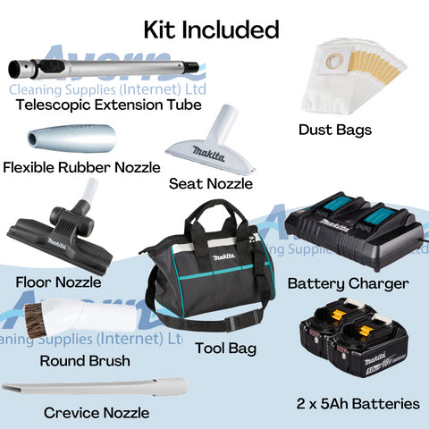 Makita 18v DVC261TX25 Cordless Backpack Vacuum - Full kit