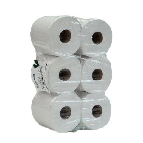 White Centre Feed 2 Ply 150mm x 175mm Embossed (6 pack)- CFR016