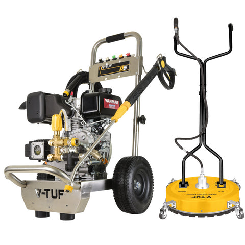 V-TUF D5 Diesel Cold Pressure Washer kit with surface cleaner